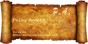 Peity Arnold névjegykártya